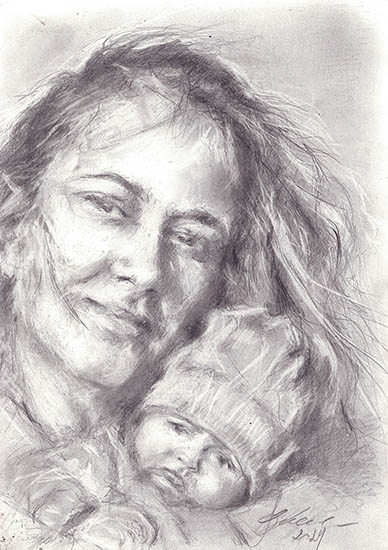 НастенькаКарандаш/уголь. 2024