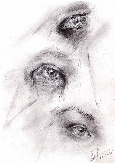 ГлазаКарандаш/уголь. 2025